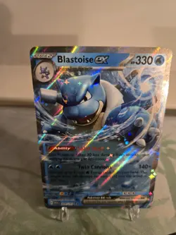 Blastoise ex 009/165 Scarlet & Violet 151 SV Holo Double Rare Pokemon TCG NM - Image 1