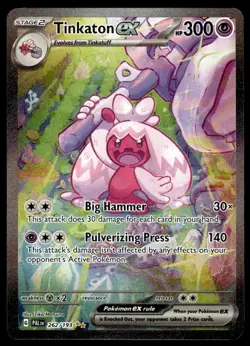 Pokemon TCG SV02: Paldea Evolved #262/193 Tinkaton ex NM - Image 1