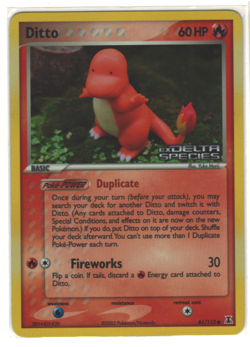 Ditto Reverse Holo 61/113 ex Delta Species Charmander 2005 NM Pokemon - Image 1