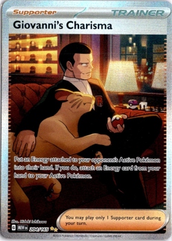 Giovanni's Charisma 204/165 Pokemon SV: 151 Special Illustration Rare NM - Image 1