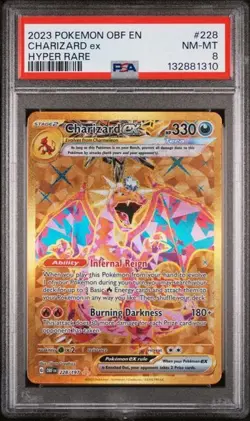 Charizard ex 228/197 PSA 8 Pokemon Obsidian Flames Hyper Rare - Image 1