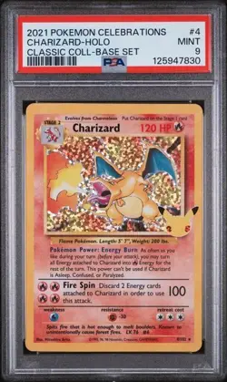 Charizard 4/102 PSA 9 Pokemon Celebrations: Classic Collection Holo Rare - Image 1