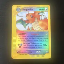 Pokemon Dragonite Reverse Holo 9/165 Expedition2002 MP WoTC - Image 1
