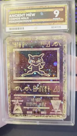 Pokemon Ancient Mew Holo TCG Card 2000 Movie Promo ACE 9 Foot Swirl 🌀 - Image 2