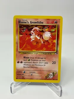 Pokemon Gym Heroes Blaine's Growlithe 62/132 Regular Pack Fresh - Image 1