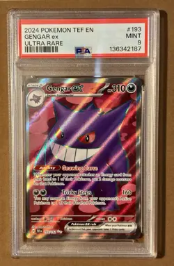 Pokemon Gengar EX Holo PSA 9 Temporal Forces 193/162 SV0 - Image 1