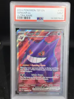 Pokemon PSA 9 - 2024 Gengar ex 193/162 SV05: Temporal Forces Holo - Image 1