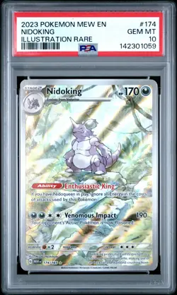 NIDOKING POKEMON 174 2023 151 ILLUSTRATION RARE ENGLISH EN PSA 10 - Image 1