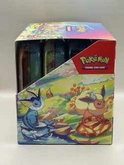 Pokemon Prismatic Evolutions Mini Tins Display Box (8 Factory Sealed Tins) - Image 2