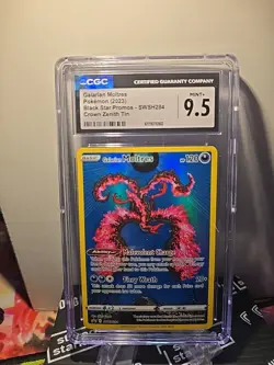 GALARIAN MOLTRES BLACK STAR PROMO SWSH284 CGC 9.5 CROWN ZENITH 2023 POKEMON TCG - Image 1
