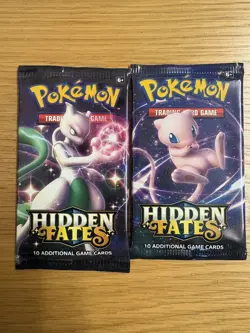Pokemon TCG Sealed Hidden Fates Booster Pack X2 - Image 1