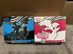 Pokemon Black Bolt & White Flare Elite Trainer Box ETB Set of 2 Sealed FAST SHIP - Image 1