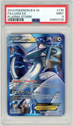 Pokemon Lugia EX #134 Black and White Plasma Storm PSA 9 Mint - Image 1