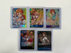 One Piece TCG Nami Op11-041, Op11-054, Op05-062, P-053 Card Lot - Image 1