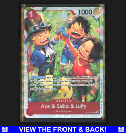 Ace & Sabo & Luffy 2025 One Piece Carrying On His Will Holo SR OP13 007 - Image 1