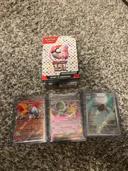 New and Sealed 151 booster bundle plus 3 almost mint fresh out the pack cards - Image 1