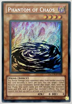 LCGX-EN193 Phantom of Chaos - Secret Rare Unlimited Lightly Played YuGiOh Card - Image 1