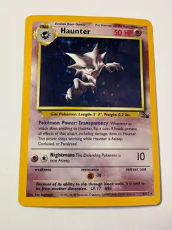 Haunter - 6/62 - Pokemon Fossil Unlimited Holo Rare Card WOTC NM/LP Card - Image 1