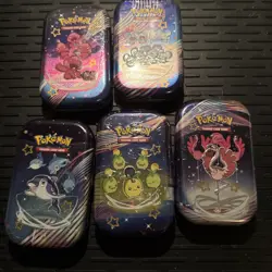 Pokemon TCG: Scarlet & Violet – Paldean Fates Mini Tin Set of 5 – Factory Sealed - Image 1