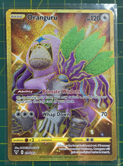 Pokemon TCG Oranguru Vivid Voltage 199/185 Holo Secret Rare Gold Near Mint - Image 1