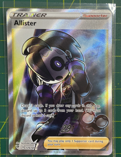 Pokemon TCG Allister Vivid Voltage Holo Full Art Ultra Rare Near Mint - Image 1