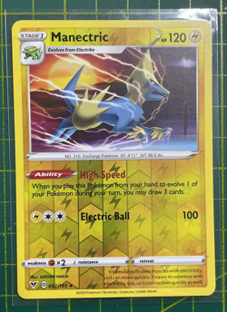 Pokemon TCG Manectric Vivid Voltage 052/185 Reverse Holo Rare Near Mint - Image 1
