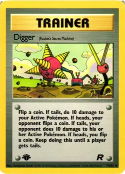 Pokemon TCG Digger Team Rocket 75/82 Regular 1st Edition Uncommon LP - Image 1