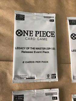 One Piece TCG: Legacy of the Master OP-12 Release Event SEALED X4 Packs - Image 2