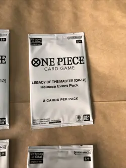 One Piece TCG: Legacy of the Master OP-12 Release Event SEALED X4 Packs - Image 3