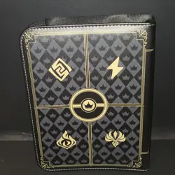 Pokemon TCG 3 Ring Binder With 200 Sleeves Black And Gold - Image 2