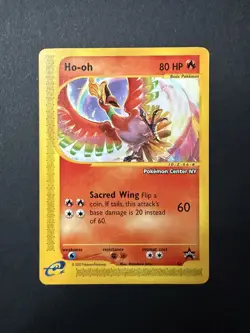 Ho-Oh # 52 WOTC Black Star PROMO "Pokemon Center NY" Stamped Card E- Reader NM - Image 1