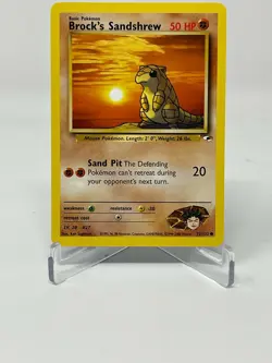 Pokemon Gym Heroes Brock's Sandshrew 72/132 Regular Pack Fresh - Image 1