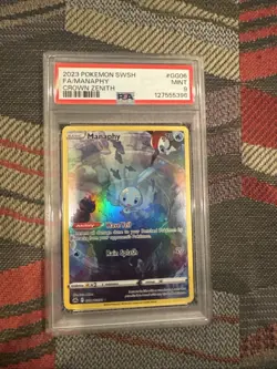 Pokemon TCG Manaphy GG06/GG70 Crown Zenith: Galarian Gallery Holo PSA 9 Mint - Image 1