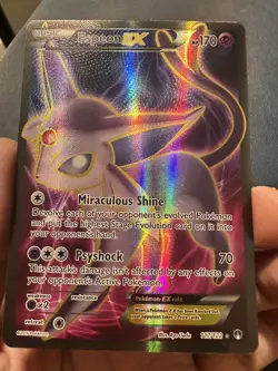 Pokemon TCG Espeon EX Holo Full Art Ultra Rare Card 117/122 XY Breakpoint LP - Image 1