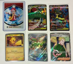 Pokemon Card Lot - 6 Cards Mega Lucario ex SR, Flygon IR, Lt. Surge, Lenticular - Image 1