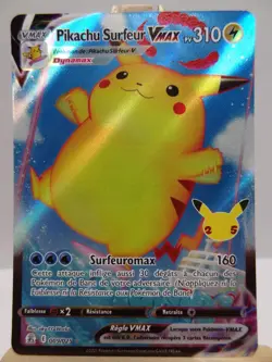 Carte Pokemon Pikachu Surfeur VMAX 009/025 - Celebrations 25 Ans - EB7.5 NEUF FR - Image 3