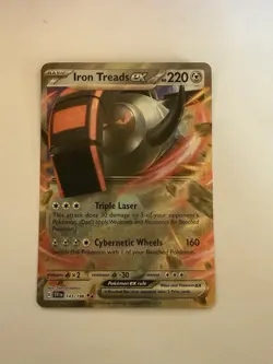 Pokemon TCG Iron Treads ex Scarlet & Violet Base Set 143/198 Holo Double Rare - Image 1