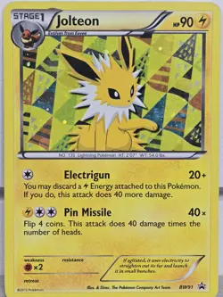 Pokemon Card TCG Jolteon BW91 Holo Black & White Series 2013 Black Star Promo - Image 5