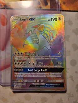 Lugia GX - 227/214 - Pokemon Lost Thunder Sun & Moon Secret Rare Card HP DMG WOW - Image 1