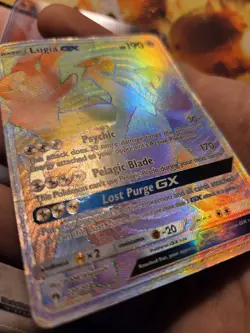 Lugia GX - 227/214 - Pokemon Lost Thunder Sun & Moon Secret Rare Card HP DMG WOW - Image 4