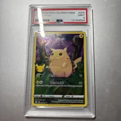 2021 Pokemon Celebrations Pikachu Full Art Holo PSA 9 Mint 005/025 - Image 1