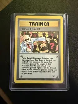 Pokemon TCG Blaine's Quiz #1 Gym Heroes Set 97/132 LP - Image 3