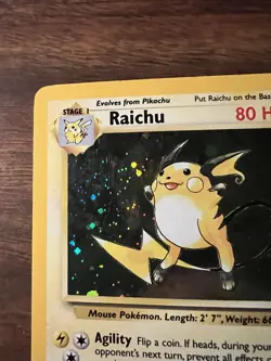 Pokemon TCG Base Set 2 Raichu Holo Card 16/130 LP/NM Condition - Image 2