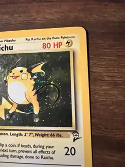Pokemon TCG Base Set 2 Raichu Holo Card 16/130 LP/NM Condition - Image 3