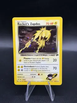 Rocket's Zapdos 15/132 Holo Rare Gym Challenge Pokemon MP EL3 - Image 1