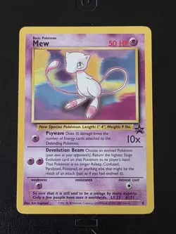 Pokemon TCG Mew #8 Black Star PROMO Card Non Holo LP+ - Image 1