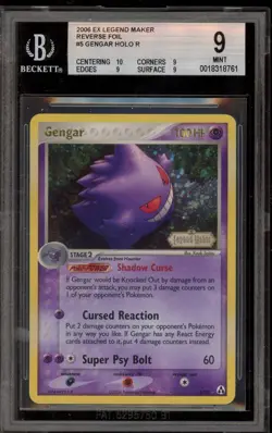 Pokemon Gengar EX Legend Maker Reverse Holo Rare #5 BGS 9 Mint - Image 1