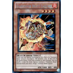 Gladiator Beast Laquari LCGX-EN238 Yu-Gi-Oh! Card Secret Rare Unlimited Edition - Image 1