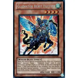 Gladiator Beast Equeste LCGX-EN251 Yu-Gi-Oh! Card Secret Rare Unlimited Edition - Image 1