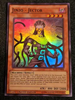 Yu-Gi-Oh Card - SECE-ENS06 - JINZO - JECTOR (super rare holo) - VLP - Image 1